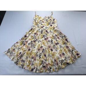 Old Navy Floral Cami Dress Large Boho Cottagecore Rayon Flowy Spring 2016